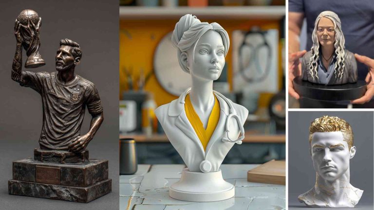 Custom 3d head sculpt